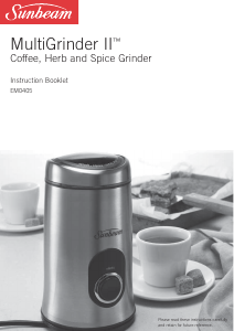 Manual Sunbeam EM0405 Coffee Grinder