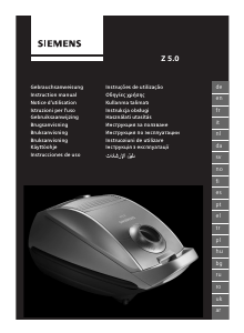 Bedienungsanleitung Siemens VSZ5GP1265 Staubsauger