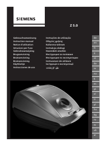 Manual Siemens VSZ5GPX1 Vacuum Cleaner