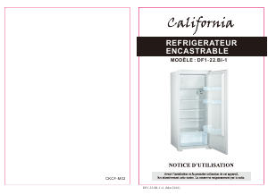 Mode d’emploi California DF1-22.BI-1 Réfrigérateur