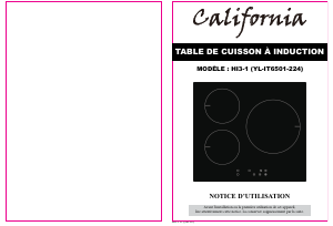 Mode d’emploi California HI3-1 Table de cuisson