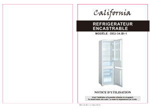 Mode d’emploi California DE2-34.BI-1 Réfrigérateur combiné