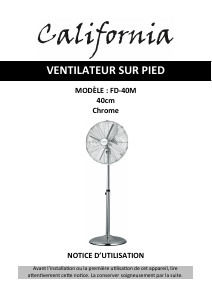 Mode d’emploi California FD-40M Ventilateur