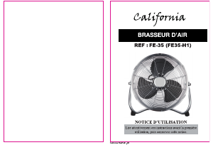 Mode d’emploi California FE-35 Ventilateur