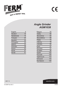 Manual FERM AGM1038 Polizor unghiular