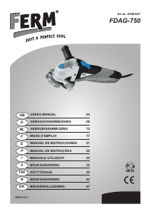 Manual FERM AGM1027 Angle Grinder