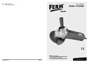 Handleiding FERM AGM1023 Haakse slijpmachine