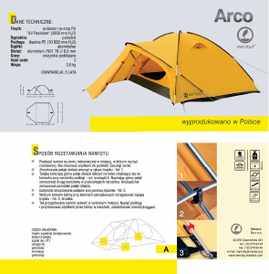 Instrukcja Marabut Arco Namiot