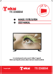 Mode d’emploi Tokaï TTE-32A6604K Téléviseur LED