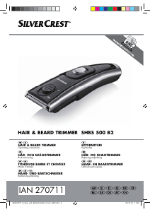 Manual SilverCrest SHBS 500 B2 Beard Trimmer