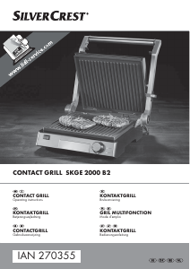 Bedienungsanleitung SilverCrest SKGE 2000 B2 Kontaktgrill