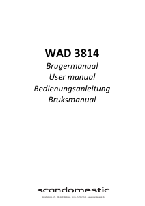 Bruksanvisning Scandomestic WAD 3814 Kombinerad tvätt-tork