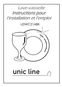Mode d’emploi Unic Line UDWC21ABK Lave-vaisselle