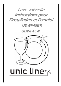 Mode d’emploi Unic Line UDWF45BK Lave-vaisselle