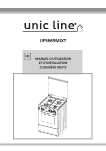 Mode d’emploi Unic Line UFS669MIXT Cuisinière