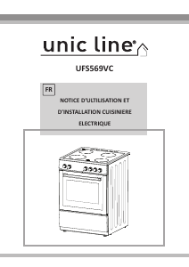 Mode d’emploi Unic Line UFS569VC Cuisinière
