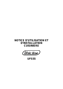 Mode d’emploi Unic Line UFS55 Cuisinière