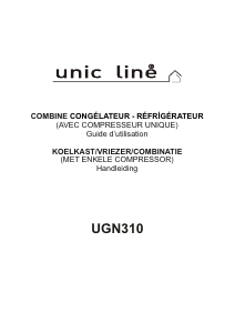 Mode d’emploi Unic Line UGN310WHA+ Réfrigérateur combiné