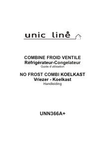 Mode d’emploi Unic Line UNN366A+ Réfrigérateur combiné