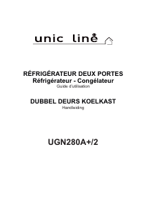 Handleiding Unic Line UGN280A+/2 Koel-vries combinatie