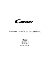Bruksanvisning Candy CCE16/1X-07 Köksfläkt