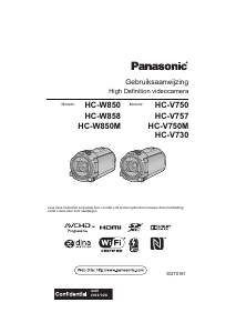 Handleiding Panasonic HX-W858EG Camcorder