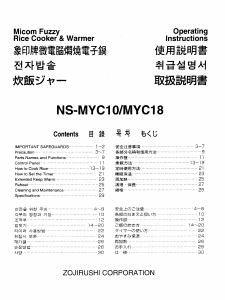 Handleiding Zojirushi NS-MYC10 Rijstkoker