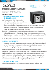 Manual SereneLife SLSFE11 Safe