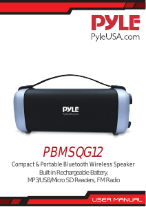 Manual Pyle PBMSQG12 Speaker