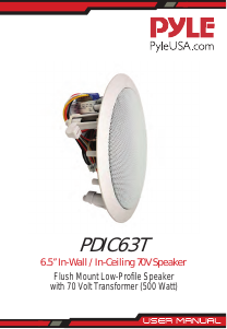 Manual Pyle PDIC63T Speaker