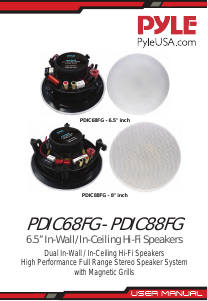 Manual Pyle PDIC68FG Speaker