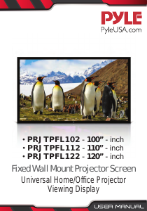 Manual Pyle PRJTPFL102 Projector Screen