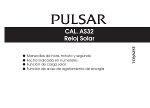 Manual de uso Pulsar PX3211X1 Regular Reloj de pulsera