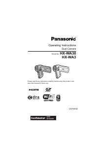 Manual Panasonic HX-WA3GC Camcorder