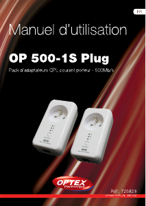 Mode d’emploi Optex OP 500-1S Plug Adaptateur CPL