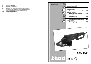 Руководство FERM AGM1004 Углошлифовальная машина