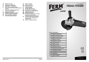 Instrukcja FERM AGM1021 Szlifierka kątowa