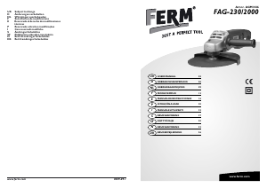 Manual FERM AGM1026 Angle Grinder