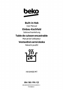 Mode d’emploi BEKO HII 64400 MT Table de cuisson