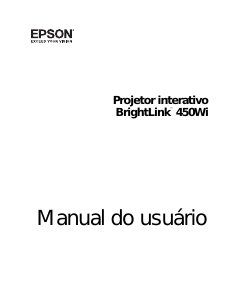 Manual Epson BrightLink 450Wi Projetor