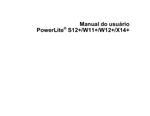 Manual Epson PowerLite S12+ Projetor