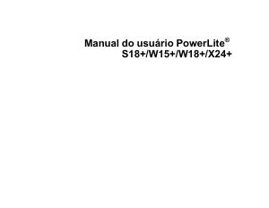 Manual Epson PowerLite W18+ Projetor