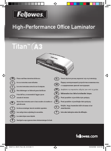 Manual Fellowes Titan A3 Plastificadora