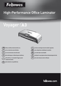 Manual Fellowes Voyager A3 Plastificadora