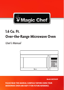 Manual Magic Chef MCO165SF Microwave