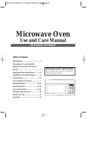 Manual Magic Chef MCO165UW Microwave