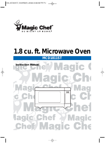 Manual Magic Chef MCD1811ST Microwave