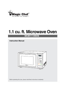 Manual de uso Magic Chef MCM1110B Microondas