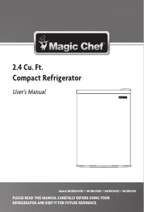 Manual Magic Chef MCBR240S1 Refrigerator