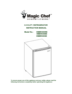 Manual Magic Chef HMBR350WE Refrigerator